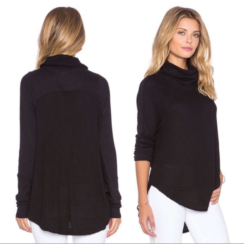 We the Free Kristina Waffle Knit Turtleneck Thermal - Size Small
